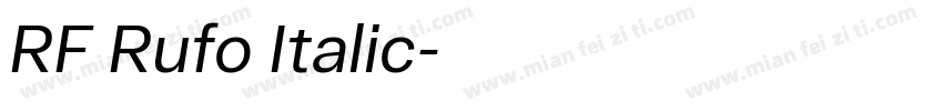 RF Rufo Italic字体转换